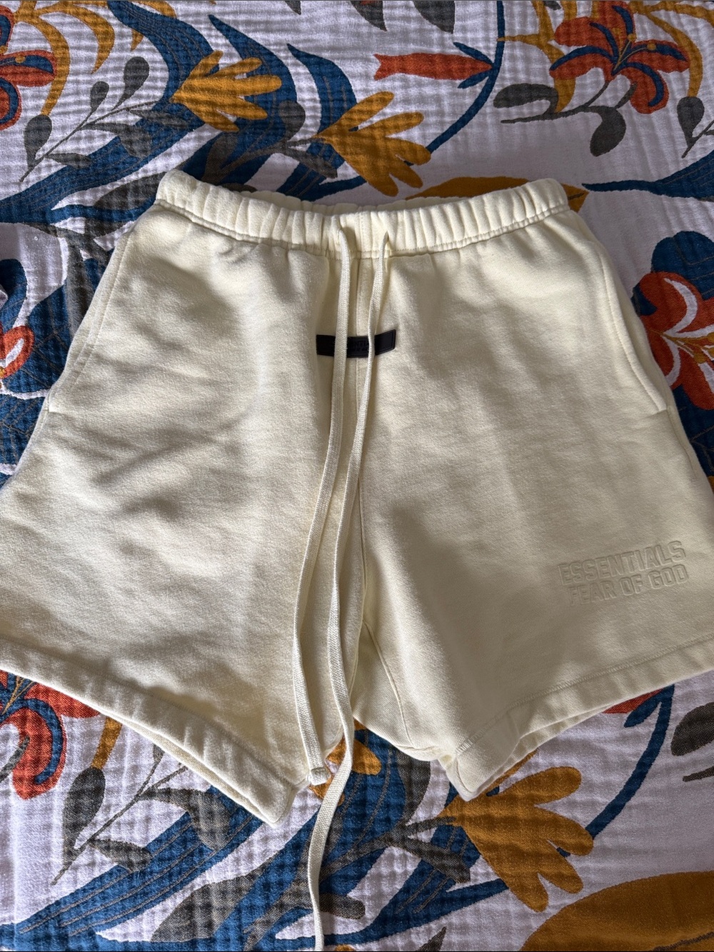 ESSENTIALS Men’s yellow Drawstring Athletic Shorts